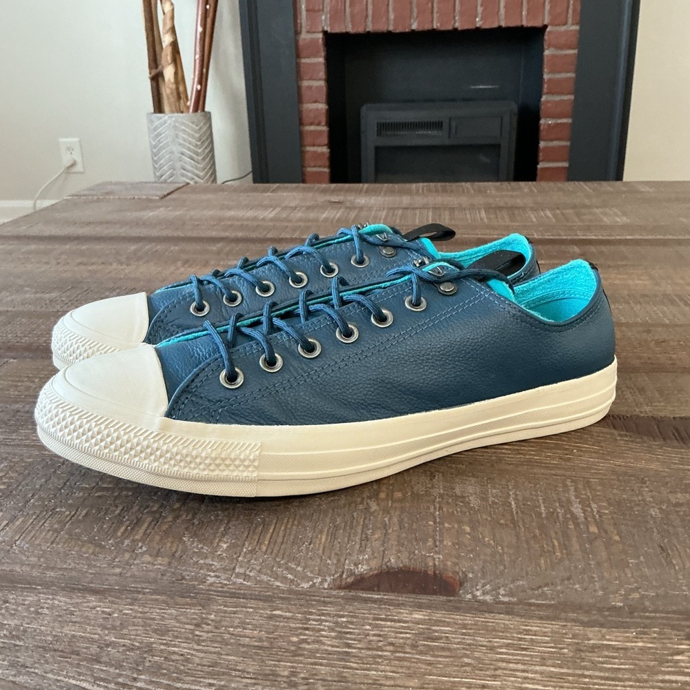 Converse Chuck Taylor All Star Desert Storm Blue Leather Low Top Size 12 Men
